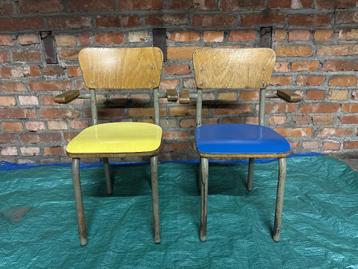 2 chaises école / écolier vintage Tubax  beschikbaar voor biedingen