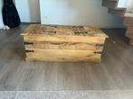 Massief houten opbergkist met smeedijzeren beslag, landelijk, Huis en Inrichting, Woonaccessoires | Kisten, Ophalen, 50 tot 100 cm