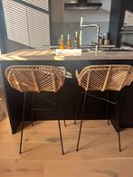 Barstoelen Maison Du Monde, Huis en Inrichting, Stoelen, Ophalen, Zo goed als nieuw, Riet of Rotan, Twee