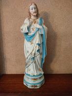Statue ancienne de Jésus Sacré-Cœur en porcelaine, Antiquités & Art, Enlèvement ou Envoi