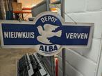 ALBA metalen plaat reclame vintage, Verzamelen, Ophalen, Gebruikt, Reclamebord