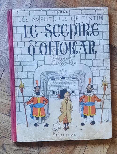 Tintin le sceptre d'ottokar  A18 N&B  1942, Boeken, Stripverhalen, Gelezen, Eén stripboek, Ophalen of Verzenden