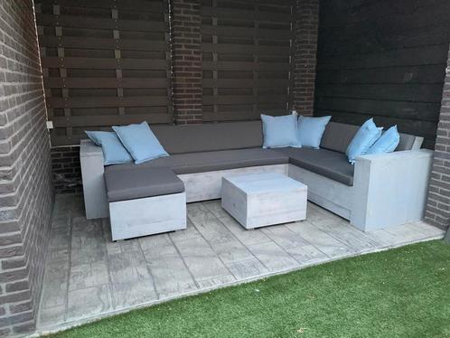 Garden lounge sofa loungesofa hoeksalon gardenset wood table, Tuin en Terras, Tuinbanken, Hout, Ophalen of Verzenden