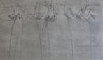 JEAN MESSAGIER / LYRISCHE ABSTRATIE / ZW-W ETS / 50x66cm SIG, Antiek en Kunst, Kunst | Litho's en Zeefdrukken, Verzenden