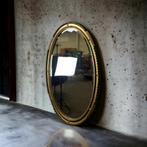 Miroir ovale "doré" vintage XL avec verre taillé, Maison & Meubles, Accessoires pour la Maison | Miroirs, Utilisé, Enlèvement ou Envoi