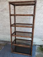 Grote vintage etagere met 6 lagen fumee glas...0478028005, Ophalen of Verzenden, Zo goed als nieuw, Glas