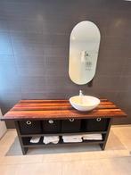Houten wasmeubel met lavabo en kraan, Enlèvement, Comme neuf