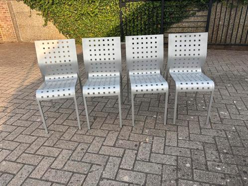 ❤️ Vintage design stoelen Zanotta ❤️, Huis en Inrichting, Stoelen, Vier, Metaal, Grijs, Ophalen