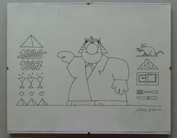 Le Chat zeefdruk van Philippe Geluck beschikbaar voor biedingen