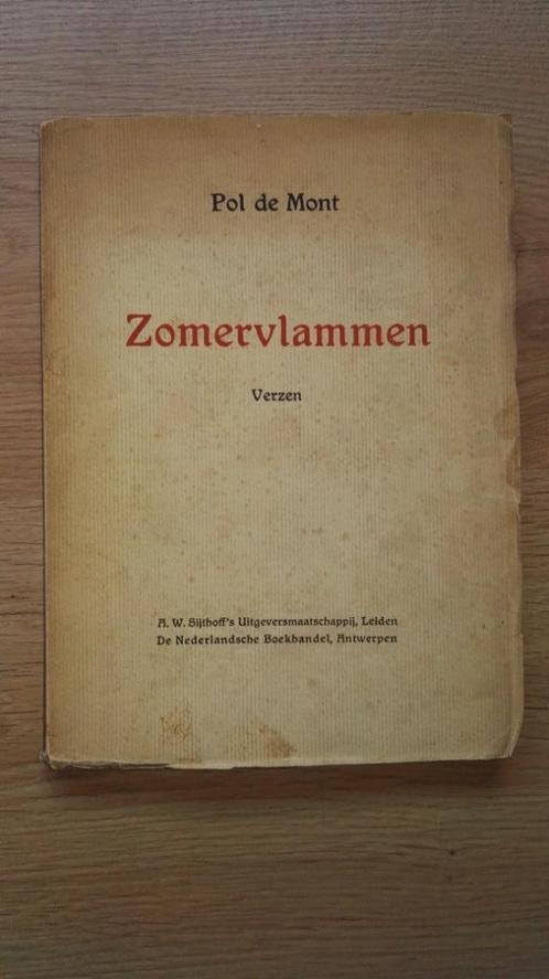 Pol de Mont - Zomervlammen - 1922, Livres, Poèmes & Poésie, Enlèvement ou Envoi