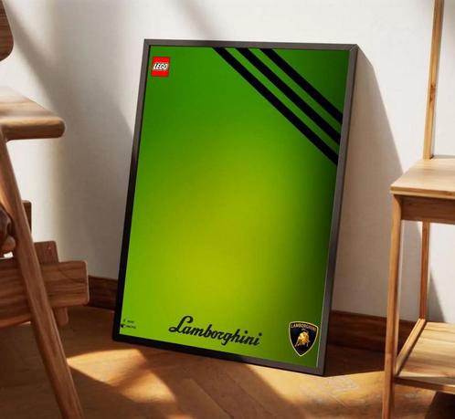 LEGO Lamborghini Huracán Tecnica poster — Formaat 30x40, Hobby en Vrije tijd, Modelauto's | 1:32, Zo goed als nieuw, Ophalen