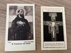 Gebedsprent Franciscus van Assisi - boodschap paus Pius XII, Verzamelen, Ophalen of Verzenden