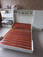 Modern bed jaren 70, Huis en Inrichting, Ophalen, Gebruikt, Wit, 120 cm