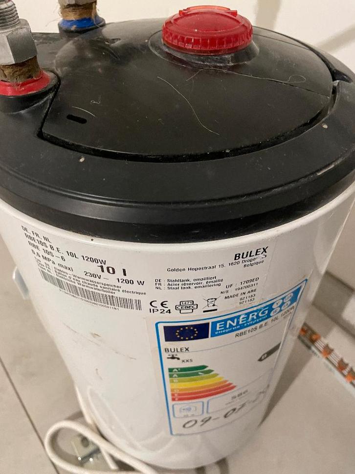 Keuken boiler -- INOX -- 2 jaar gebruikt -- 10L, Bricolage & Construction, Ventilation & Extraction, Utilisé, Enlèvement