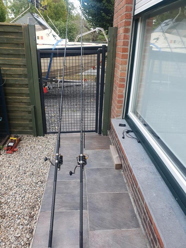 Shakespeare K2 black extreme 4m80 PENN SURFBLASTER, Watersport en Boten, Hengelsport | Zeevissen, Zo goed als nieuw, Complete set