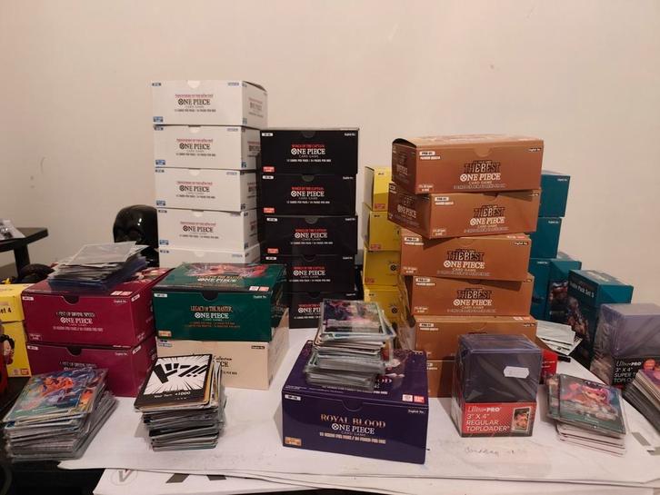 One piece verzameling, geopend, Hobby en Vrije tijd, Verzamelkaartspellen | Overige, Zo goed als nieuw, Booster, Ophalen