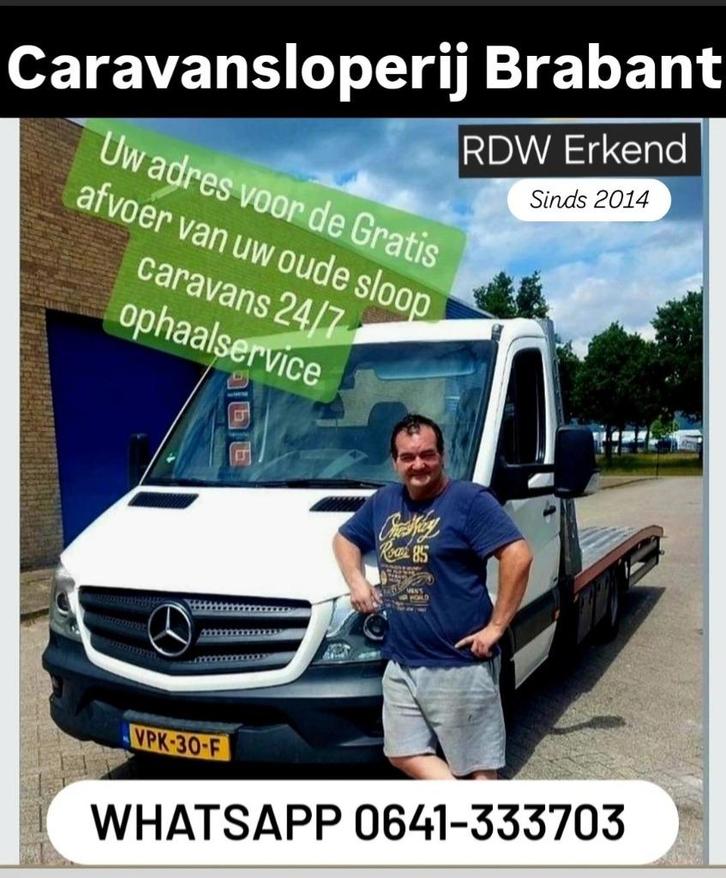 Gratis afvoer van uw oude sloop caravans door heel België, Caravans en Kamperen, Caravans, Bedrijf, Ophalen