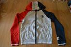 B.NOSY vest met kap en rits grijs,blauw,rood 158/164, Kinderen en Baby's, Gebruikt, B.Nosy, Trui of Vest, Ophalen of Verzenden