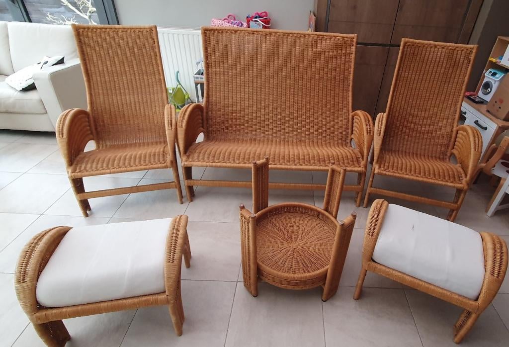 Rotan meubelset, Huis en Inrichting, Complete inboedels, Ophalen