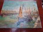 Zeebrugge door A.Smet, Antiek en Kunst, Kunst | Schilderijen | Abstract, Ophalen of Verzenden