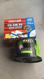 Maxell CD-RW 80 high speed.   Exel CD recordable, Ophalen, Nieuw, Cd