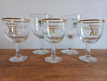 Westvleteren bierglazen - 5 stuks beschikbaar voor biedingen