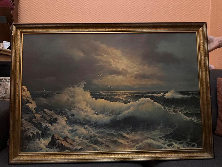 Grote scheepsverf, Antiek en Kunst, Kunst | Schilderijen | Klassiek, Ophalen