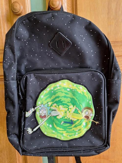 Sac à dos noir - Rick et Morty, Handtassen en Accessoires, Tassen | Rugtassen, Zo goed als nieuw, Overige merken, 25 tot 40 cm