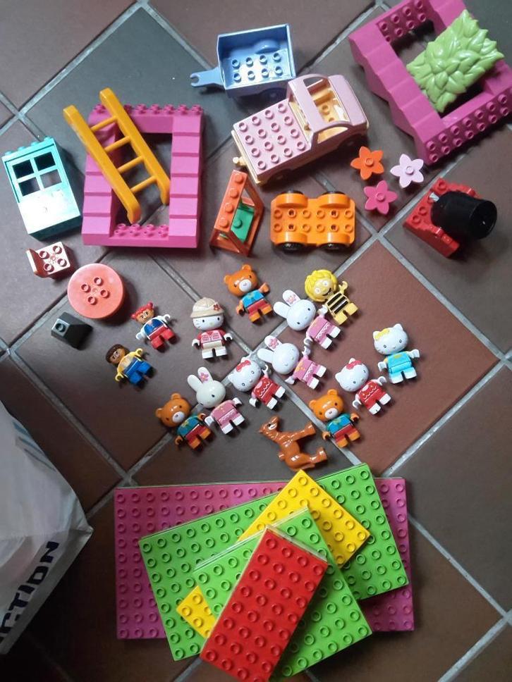 Heel groot lot bouwblokken, bijna 500 st., compatibel met D., Kinderen en Baby's, Speelgoed | Bouwstenen, Gebruikt, Overige merken