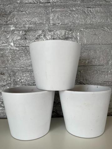 3 bloempotten stenen binnenpot - gratis potten en schaaltje
