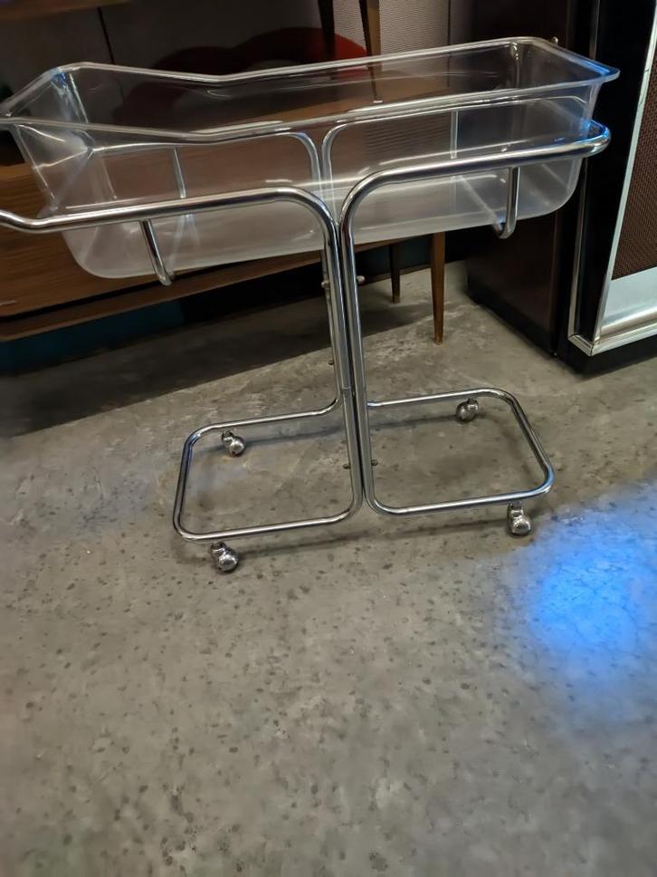 Kinderbad vintage inox onderstel RETRO, Verzamelen, Retro, Huis en Inrichting, Ophalen