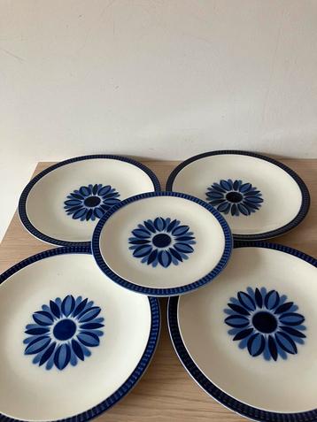 Boch blauwe bloem - 5 borden