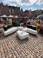 Leolux archipel design set met hocker, Huis en Inrichting, Ophalen, Gebruikt, Leer