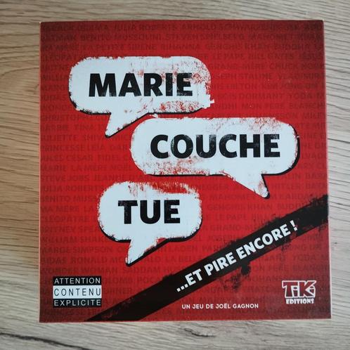 Jeu d'ambiance - Marie Couche Tue, Hobby en Vrije tijd, Gezelschapsspellen | Overige, Nieuw, Drie of vier spelers, Vijf spelers of meer