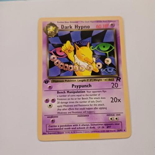 Pokémon 1st edition Dark Hypno Team Rocket 26/82, Hobby en Vrije tijd, Verzamelkaartspellen | Pokémon, Zo goed als nieuw, Ophalen of Verzenden