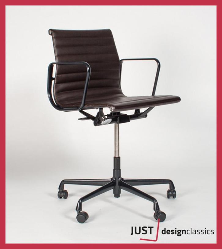 Vitra ea 117 Bruin Dubbelzijdig Leder Zwart Frame Nieuwstaat, Huis en Inrichting, Bureaustoelen, Zo goed als nieuw, Bruin, Ophalen