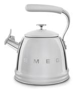 Smeg fluitketel zilver, 2 liter of meer, Ophalen, Nieuw, Draadloos