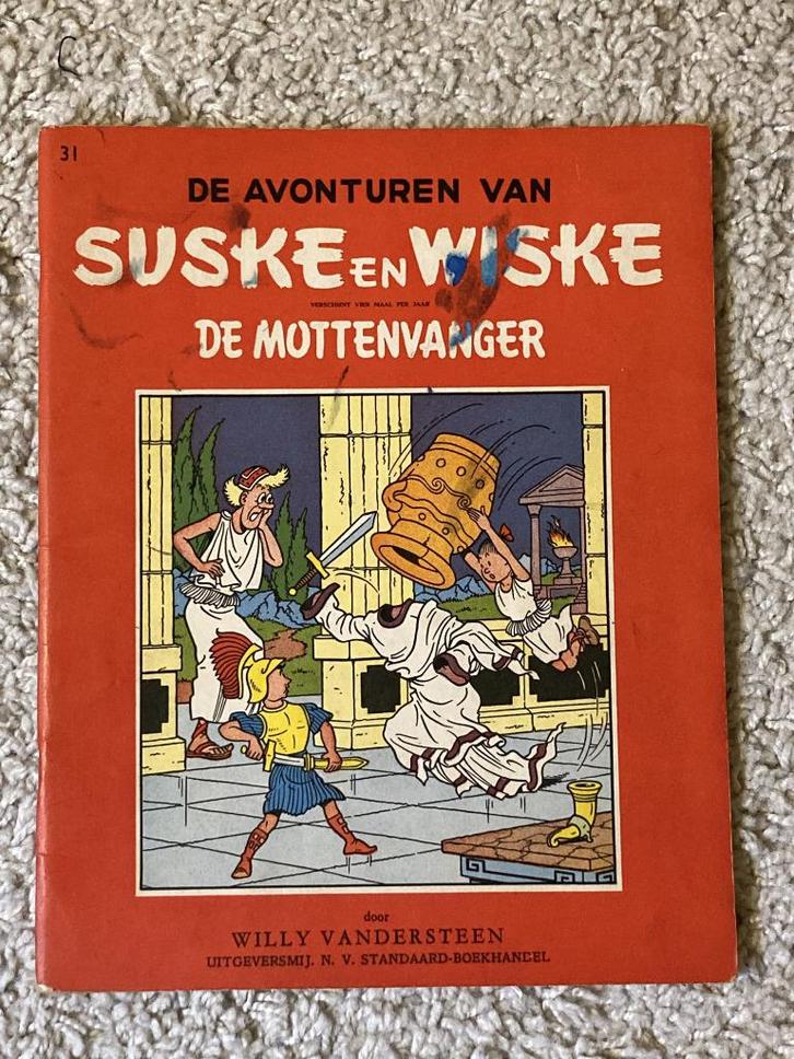 Suske en Wiske - Nr 31a - Mottenvanger - Eerste druk, 1957, Boeken, Stripverhalen, Gelezen, Eén stripboek, Ophalen of Verzenden