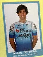 wielerkaart 2022 team bike exchange michael matthews signe, Verzenden, Zo goed als nieuw