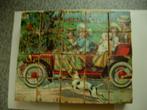 Vintage Puzzel in houten blokken, Hobby en Vrije tijd, Overige typen, Minder dan 500 stukjes, Gebruikt, Ophalen