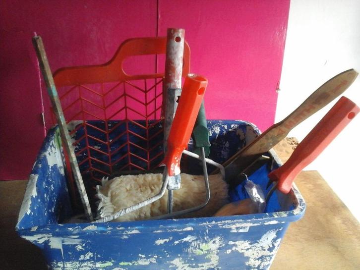 SCHILDERSMATERIAAL (2), Doe-het-zelf en Bouw, Schildersmaterialen, Gebruikt, Verfroller, Ophalen of Verzenden