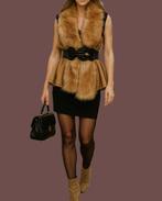 mouwloze gilet met zachte faux-fur kraag van imitatiebont, Ophalen of Verzenden, Zo goed als nieuw, Maat 36 (S), Beige