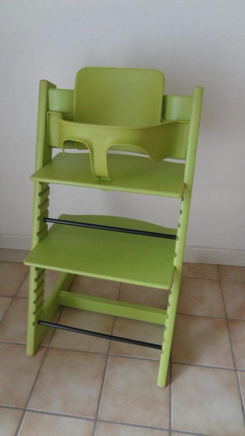Tripp trapp stoel van stokke met babyset, Kinderen en Baby's, Kinderstoelen, Zo goed als nieuw, Meegroeistoel, Aanschuifbaar, Stoelverkleiner