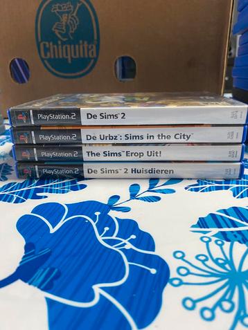 4 playstation 2 games van de sims, Enlèvement ou Envoi, Utilisé