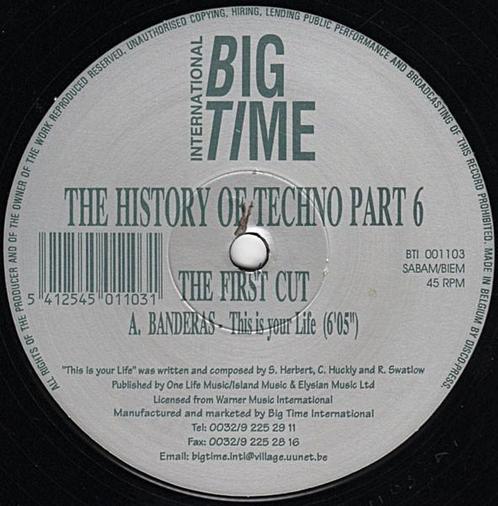 Various – The History Of Techno Part 6 - The First Cut, Cd's en Dvd's, Vinyl | Dance en House, Gebruikt, Ophalen of Verzenden