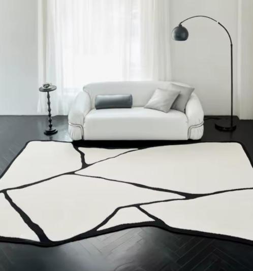LoireDesign Luxe Modern Vloerkleed – zwart/wit 120x160cm, Huis en Inrichting, Stoffering | Tapijten en Vloerkleden, Nieuw, 100 tot 150 cm