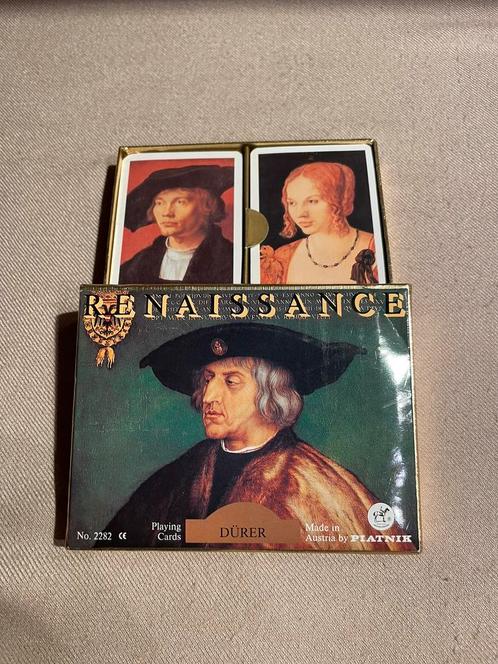 Coffret de 2 jeux de cartes -Piatnik -Renaissance -2282, Collections, Cartes à jouer, Jokers & Jeux des sept familles, Utilisé