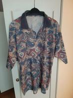 Vintage 90’s polo – retro print – unieke look!, Ophalen of Verzenden, Zo goed als nieuw, Blauw