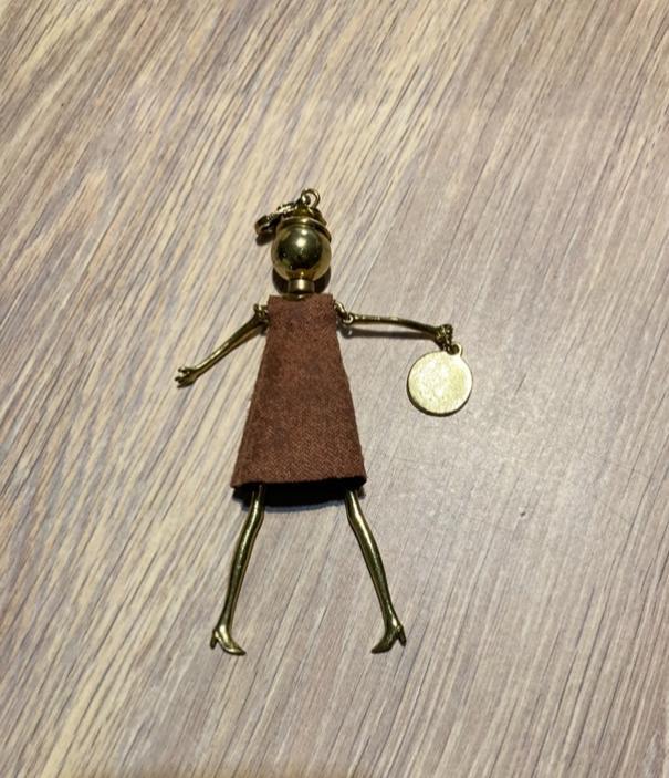 Schattige vintage hanger os sluitelhanger jaren 60-70, Verzamelen, Sleutelhangers, Zo goed als nieuw, Ophalen of Verzenden