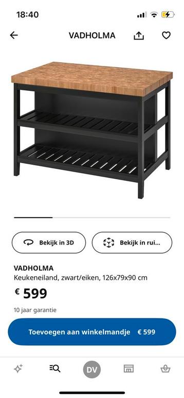 Vadholma keukeneiland, Ophalen, Zo goed als nieuw